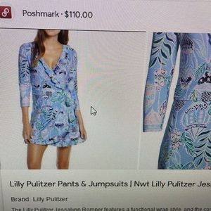 Lilly Pulitzer dress. Size large. Shorts underneath new with tags.